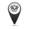 Geolocation map pin zoo icon