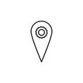 geolocation setting icon. Element of business icon for mobile concept and web apps. Thin line geolocation setting icon can be used