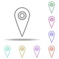 geolocation setting icon. Elements of business in multi color style icons. Simple icon for websites, web design, mobile app, info