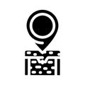 geolocation treasure glyph icon vector illustration Royalty Free Stock Photo