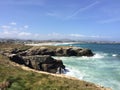 Geological Formations On The Shore Of The Beach Of The Cathedrals In Ribadeo