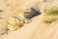 Geological cut of sands Royalty Free Stock Photo