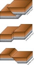 Geological faults vector