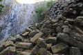 Geological Feature of Los Tercios waterfall near Suchitoto Royalty Free Stock Photo