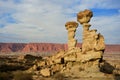Geological formations in Ischigualasto, Argentina. Royalty Free Stock Photo