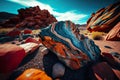 Geological formations in macro lens with unique colors and vibrant post-processing.