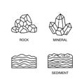 Geological Formations Rock Mineral Sediment Layers Royalty Free Stock Photo