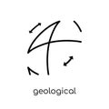 Geological icon from Museum collection. Royalty Free Stock Photo