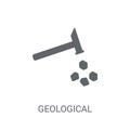 Geological icon. Trendy Geological logo concept on white background from Museum collection Royalty Free Stock Photo