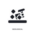 geological isolated icon. simple element illustration from museum concept icons. geological editable logo sign symbol design on Royalty Free Stock Photo