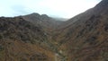 Geological landscape of Kalba Mountains Characterised by Dry and Rocky Mountains, Sharjah, United Arab Emirates