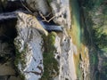 Geological landscape overview of the nature of water Georgia Martvili canyon Royalty Free Stock Photo