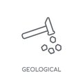 Geological linear icon. Modern outline Geological logo concept o Royalty Free Stock Photo