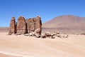 Geological monoliths close to Salar the Tara, Chile