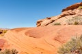 Geological rock hill with stratification effect from weathering over millennia