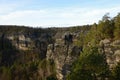 Geological Sandstone Rock Formation, Bohemian Switzerland National Park, Czech Republic, Europe Royalty Free Stock Photo