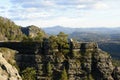 Geological Sandstone Rock Formation, Bohemian Switzerland National Park, Czech Republic, Europe Royalty Free Stock Photo