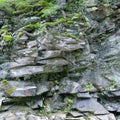 Geological section of igneous rocks Royalty Free Stock Photo