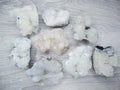 Geological set crystals and minerals semigem stones