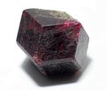 Natural dark red crystal of garnet-almandine mineral Royalty Free Stock Photo