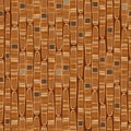 Geological strata seamless vector pattern background. Mosaic style texture backdrop with vertical broken up columns