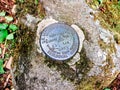 Geological survey elevation point marker Royalty Free Stock Photo
