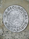 Geological Survey Marker Royalty Free Stock Photo