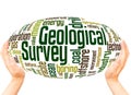 Geological Survey word cloud hand sphere concept Royalty Free Stock Photo