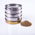 Geological Test Sieves for Soil Particle Size Analysis Royalty Free Stock Photo
