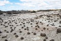 Geological Unusual rock formations, Valle de la Luna, bocce court Ischigualasto national park, paleontological Royalty Free Stock Photo