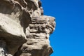 Geological Unusual rock formations, Valle de la Luna , Ischigualasto National Park, paleontological reserve Triassic Royalty Free Stock Photo