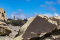 Geological Unusual rock formations, Valle de la Luna Ischigualasto National Park, paleontological reserve Triassic