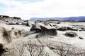 Geological Unusual rock formations, Valle de la Luna Ischigualasto National Park, paleontological reserve Triassic Royalty Free Stock Photo