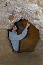 Geologist Exploring Caves