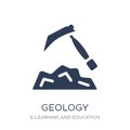 Geology icon. Trendy flat vector Geology icon on white background from E-learning and education collection