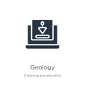 Geology icon vector. Trendy flat geology icon from e learning and education collection isolated on white background. Vector