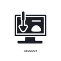 geology isolated icon. simple element illustration from e-learning and education concept icons. geology editable logo sign symbol Royalty Free Stock Photo