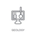 Geology linear icon. Modern outline Geology logo concept on whit