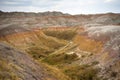 Geology Rock Formations Badlands National Park South Dakota Royalty Free Stock Photo