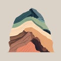 geology theme rocky soil layers