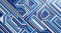 Geometric abstract art design with blue and white overlapping shapes creating a contemporary visual pattern Royalty Free Stock Photo