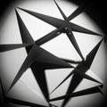 Geometric abstract art featuring sharp, angular shapes and shadows. Composed of Royalty Free Stock Photo