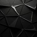 A geometric abstract background featuring a black, origami-like surface with interconnected Royalty Free Stock Photo