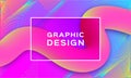 Geometric abstract background, Gradient fluid shapes. Landing page template, Trendy multicolor futuristic mobile