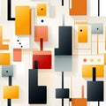 Geometric abstract background in orange, red, and black (tiled) Royalty Free Stock Photo