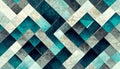 Geometric abstract background with silver, blue and turquoise zigzags