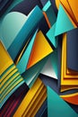 Geometric Abstract Background, A stunning geometric abstract background with a vibrant and dynamic arrangement of shapes and lines