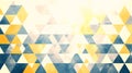 Geometric Abstract Background with Textured Triangles in Yellow, Blue, and Cream Royalty Free Stock Photo