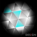 Geometric abstract background with triangles. Vector illustration Royalty Free Stock Photo