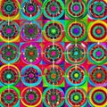 916 Geometric Abstract Circles: A modern and geometric background featuring abstract geometric circles in vibrant and harmonious